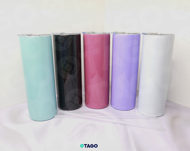 Tumbler / Botella Glitter de Acero Inoxidable - Sublimable de 20 Oz