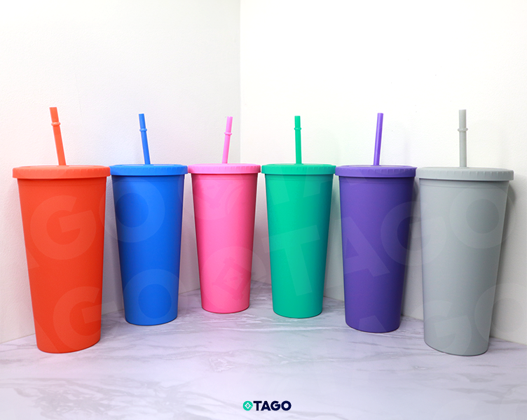 Vaso de 24 oz Acrílico - Colores Matte