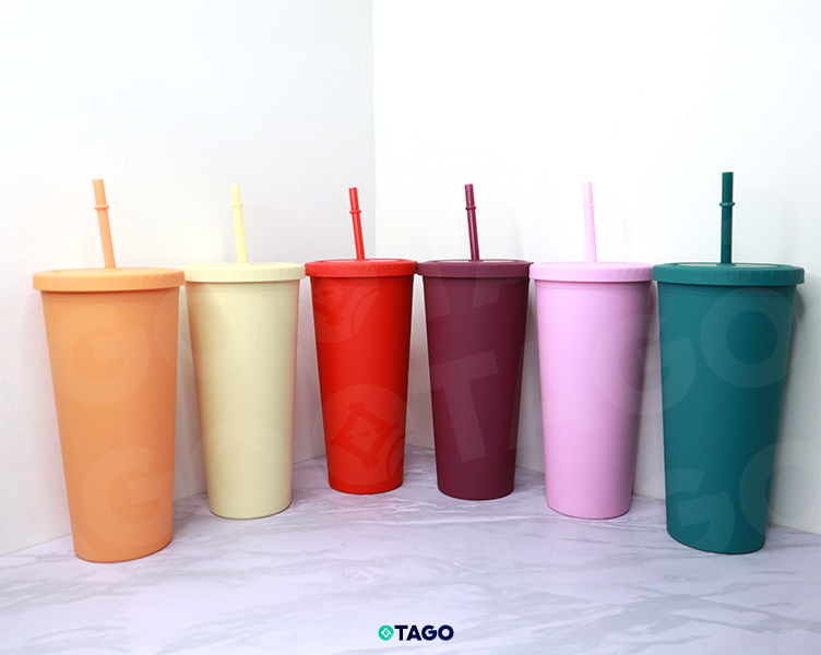 Vaso de 24 oz Acrílico - Colores Matte