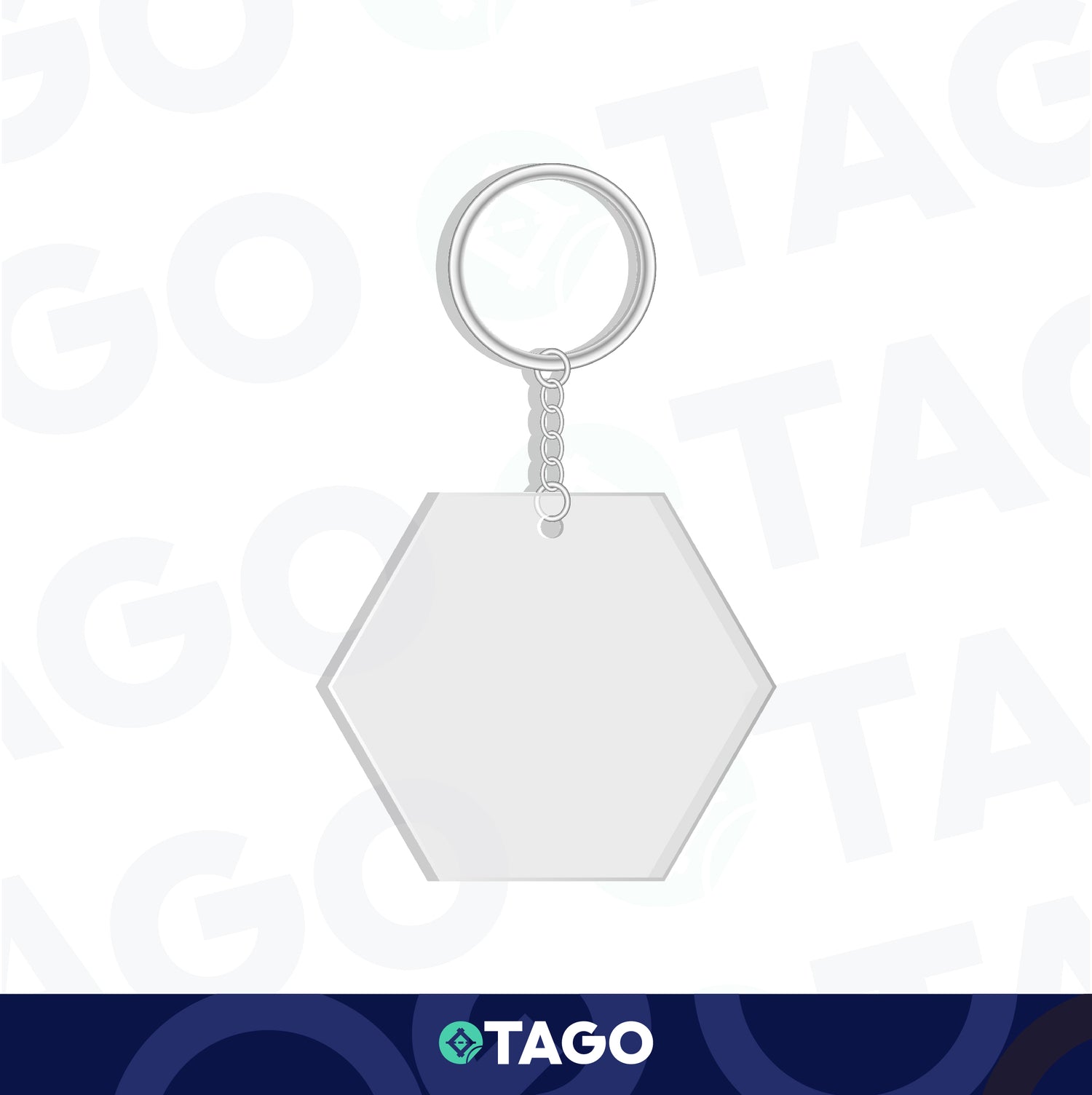 Llavero Hexagonal de Acrílico – Pack de 12