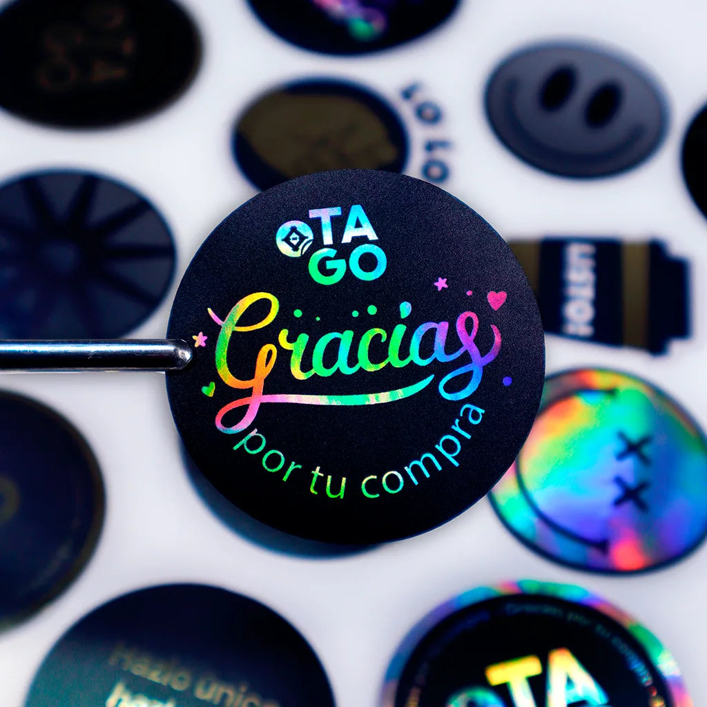 Sticker UV tornasol holográfico
