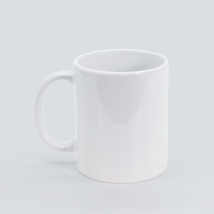 Tazón de cerámica blanca de 11 oz, listo para personalizar con DTF UV