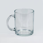 Tazón de vidrio clear de 11 oz, listo para personalizar con DTF UV