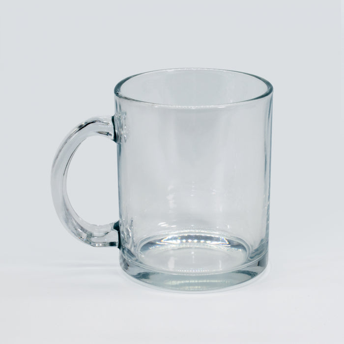Tazón de vidrio clear de 11 oz, listo para personalizar con DTF UV