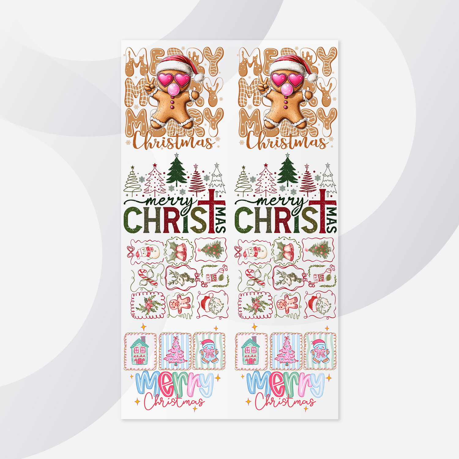 Lienzo prediseñado DTF Textil - Navidad