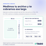 DTF Textil a medida: medimos tu archivo y te cobramos ese largo, por centímetro