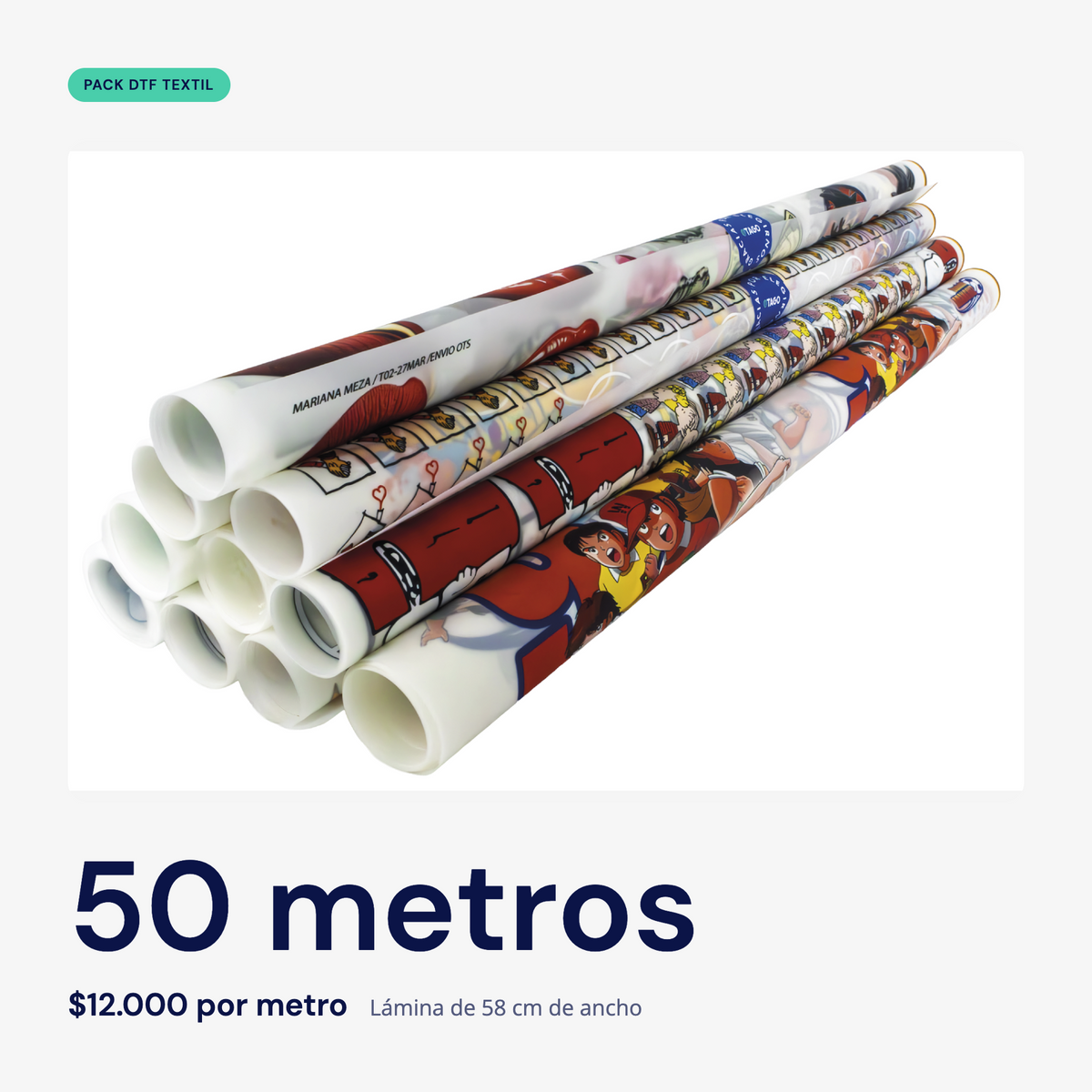 Pack DTF Textil 50 Metros