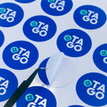 Detalle de sticker UV