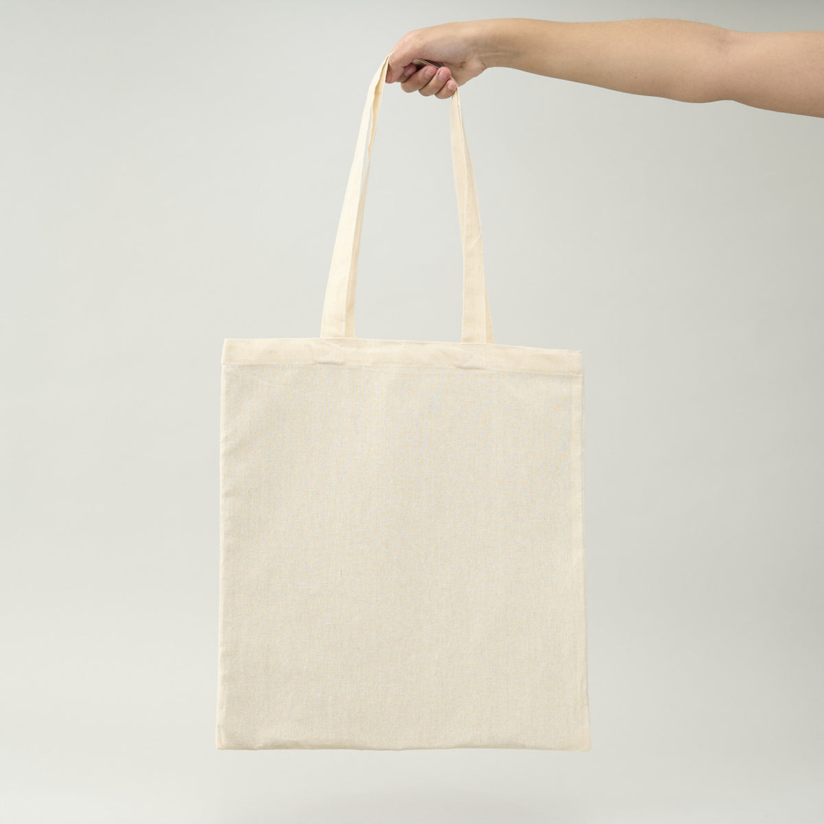 Tote bag de algodón de 132 g, 41 × 37 cm, sin estampar